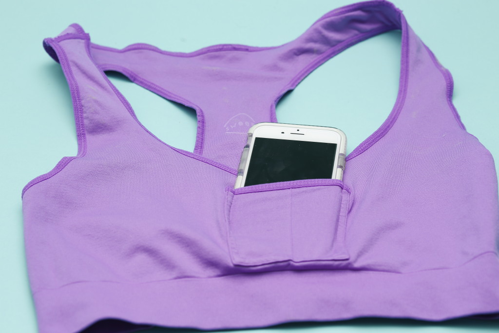 Check out the pocket on the inside of the bra! Perfect for my phone or fuel!